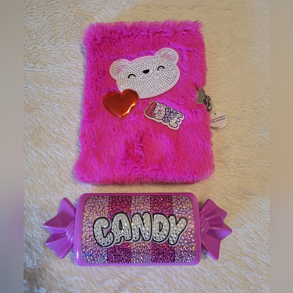 Claire's Pink Diary & Eyeshadow Case